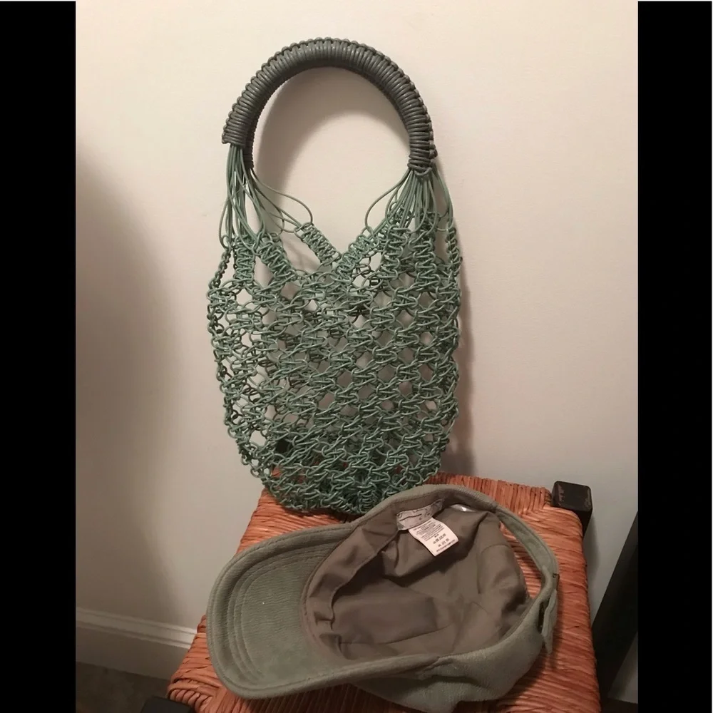 New Free People Jelly plastic bag and baseball hat